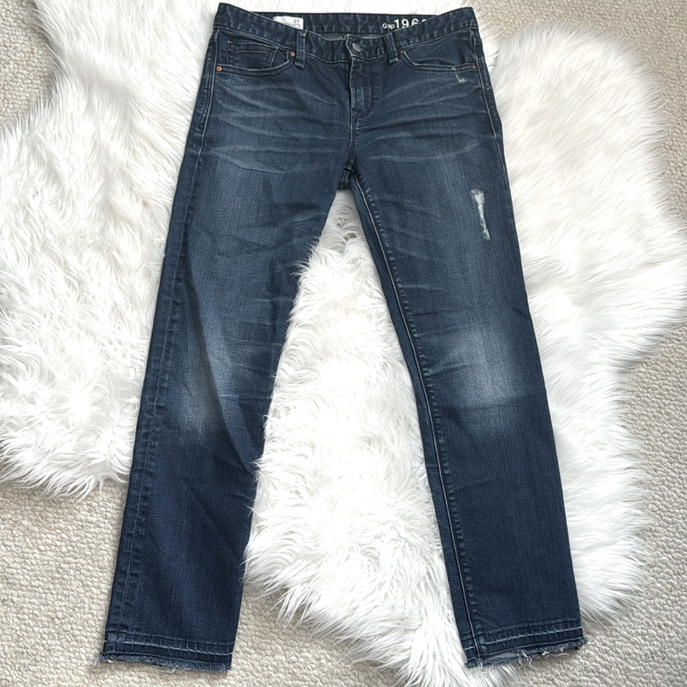 Gap real straight cropped jeans
